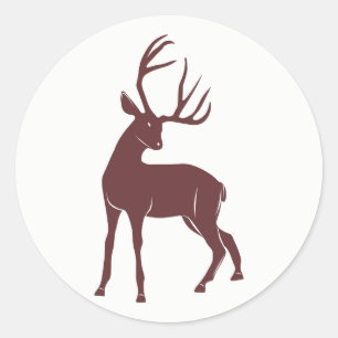 Sticker Rond Cerf
