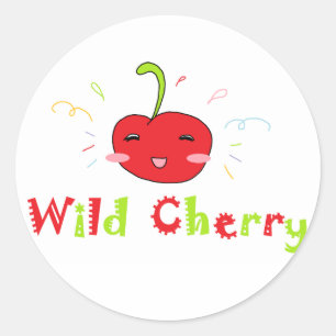 Sticker Rond Cerise sauvage