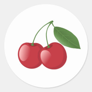 Sticker Rond Cerises sucrées