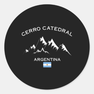 Sticker Rond Cerro Catedral Argentina Station de ski Andes Moun
