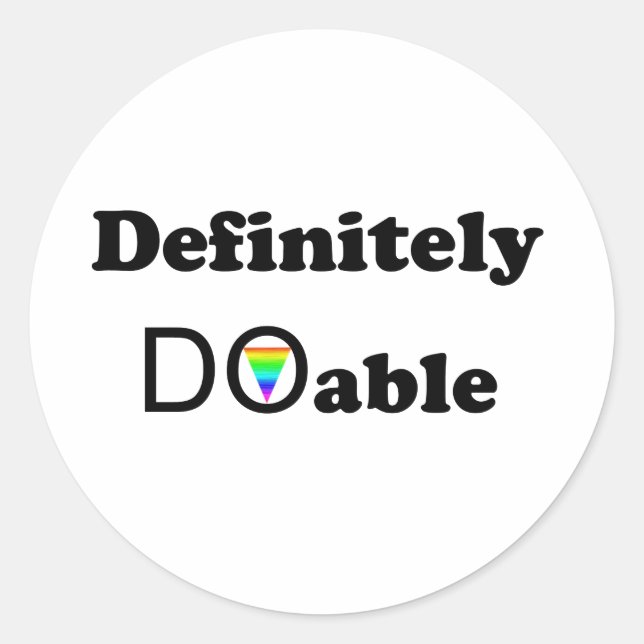 Sticker Rond Certainement faisable (Devant)