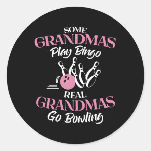 Sticker Rond Certains Grand-Mères Jouer Bingo Real Grand-Mères 