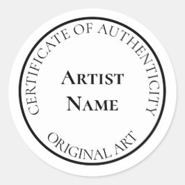 Sticker Rond Certificat d'authenticité circulaire personnalisab