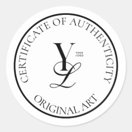 Sticker Rond Certificat d'authenticité du cercle de logo person