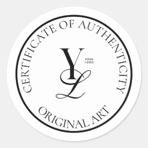 Sticker Rond Certificat d'authenticité du cercle de logo person