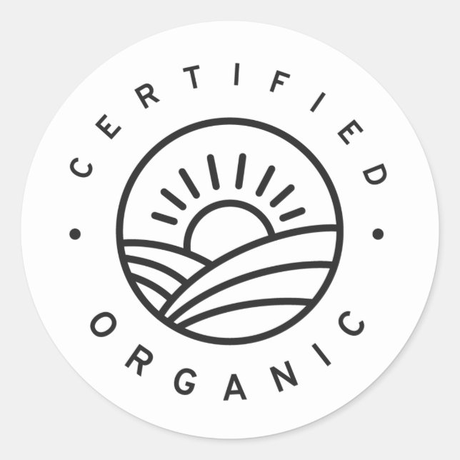 Sticker Rond Certifié biologique (Devant)