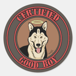 Sticker Rond Certifié Good Boy