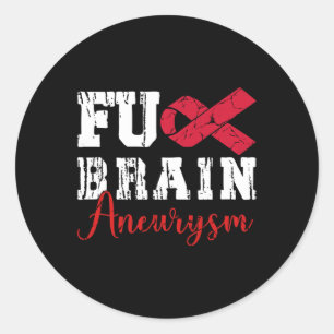 Sticker Rond Cerveau Aneurysme Guerrier État Médicale Aneurysme