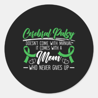 Sticker Rond Cerveau de sensibilisation à la paralysie Alzheime
