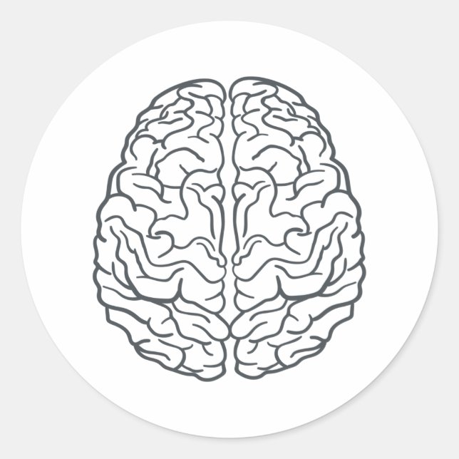Sticker Rond Cerveau humain (Devant)