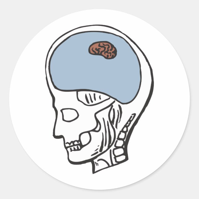 Sticker Rond Cerveau minuscule (Devant)
