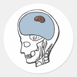 Sticker Rond Cerveau minuscule
