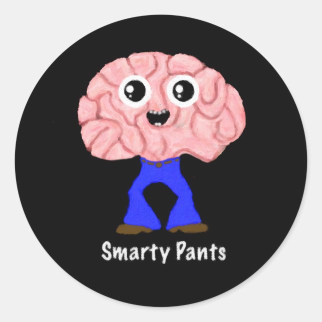 Sticker Rond Cerveau Pantalon Smarty (Devant)