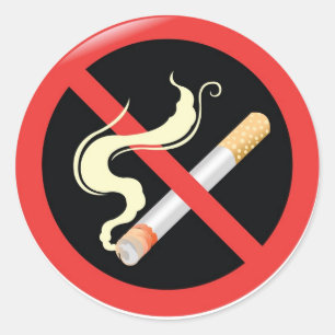 Sticker Rond Cessez de fumer aujourd'hui