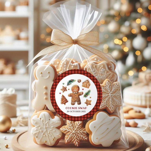 Sticker Rond C'est à propos de cette échange de biscuits au fou (Our all about that bake cookie swap stickers are fresh out of the oven for your special bake off!)