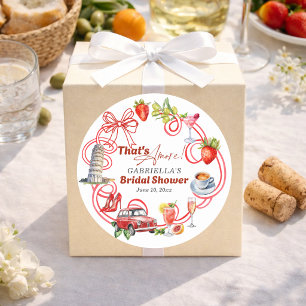 Sticker Rond C'est Amore Mariage Italien Fantaisiste