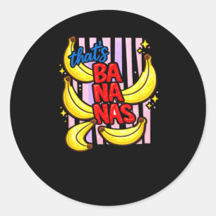 Sticker Rond C'est Bananas Été Fruit Alimentation Jeu de mots
