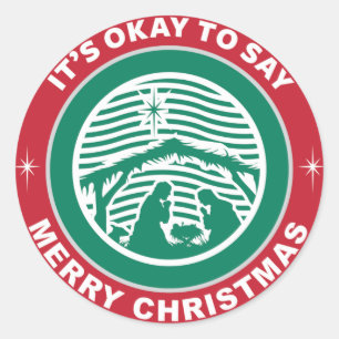 Sticker Rond C'est bon de dire Joyeux Noël