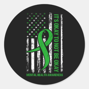 Sticker Rond C'Est Bon De Ne Pas Être D'Accord Nous Drapeau San