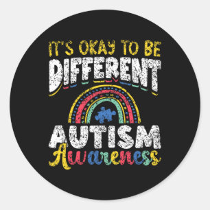 Sticker Rond C'est bon d'être un autre Autiste de Sensibilisati