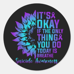 Sticker Rond C'Est Bon Si La Seule Chose Que Vous Faites Aujour