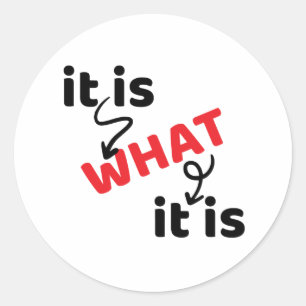 Sticker Rond C'Est Ce Qu'Il Est - Disons Et Citations