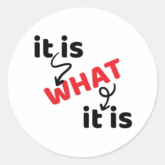 Sticker Rond C'Est Ce Qu'Il Est - Disons Et Citations (Devant)