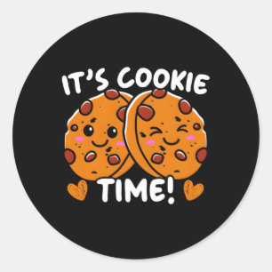 Sticker Rond C'Est Cookie Time Cookie Dealer Sweet Dessert Bake