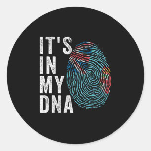 Sticker Rond C'est dans mon ADN - Fiji Flag