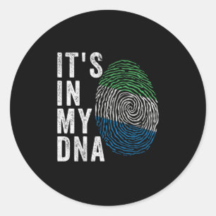 Sticker Rond C'est dans mon ADN - Sierra Leone Flag