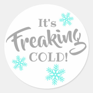 Sticker Rond C'est frémissant vacances froides et amusantes