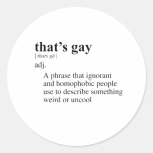 STICKER ROND C'EST GAY