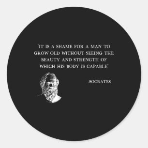 Sticker Rond C'est honteux pour un homme de développer de vieux