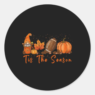 Sticker Rond C'Est La Saison Citrouille Leaf Latte Fall Thanksg