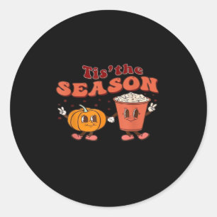 Sticker Rond C'Est La Saison Halloween épice Automne Citrouille