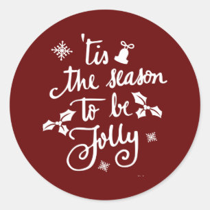 Sticker Rond c'est la saison pour être joyeux