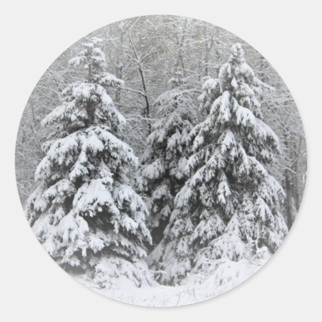 Sticker Rond C'est la saison. . . Vacances d'hiver (Devant)