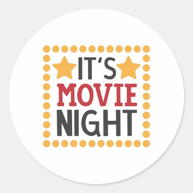 Sticker Rond C'est la soirée cinéma (Devant)