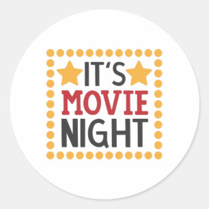 Sticker Rond C'est la soirée cinéma