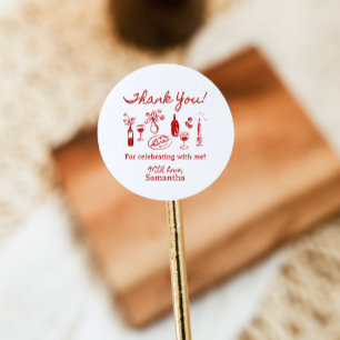 Sticker Rond C'est l'Amour Pizza Italien Réception de Mariage