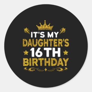 Sticker Rond C'est l'anniversaire de mes cousins 16 ans Joyeux 