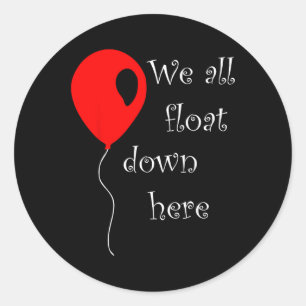 Sticker Rond C'est le costume d'Halloween Balloon rouge Vous fl