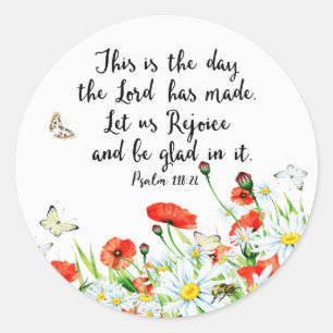 Sticker Rond C'est le jour où le Seigneur a fait