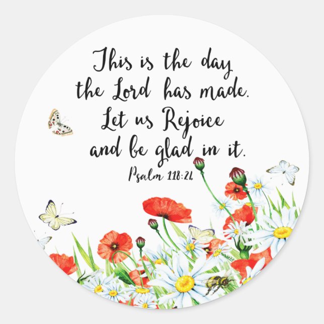 Sticker Rond C'est le jour que le Seigneur a fait (Devant)