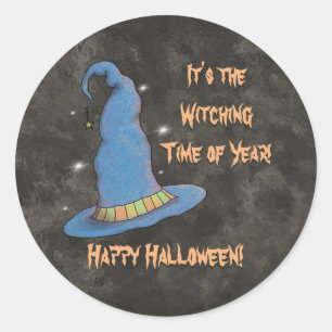 Sticker Rond C'est l'Halloween de l'année en sorcière