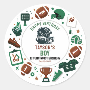 Sticker Rond C'est l'heure du match de football 1er anniversair
