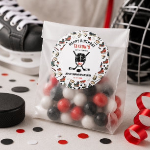 Sticker Rond C'est l'heure du match Hockey 1er anniversaire