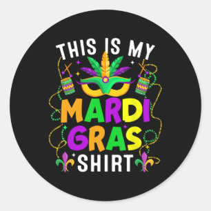 Sticker Rond C'Est Ma Chemise Mardi Gras Funny Maillot Hommes F
