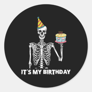 Sticker Rond C'est ma fête d'anniversaire Joyeux anniversaire d