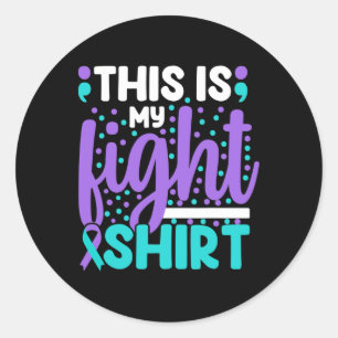 Sticker Rond C'Est Ma Sensibilisation À La Prévention Du Suicid